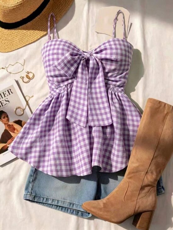 Tops - Lilac Purple Cute Women's Camisole